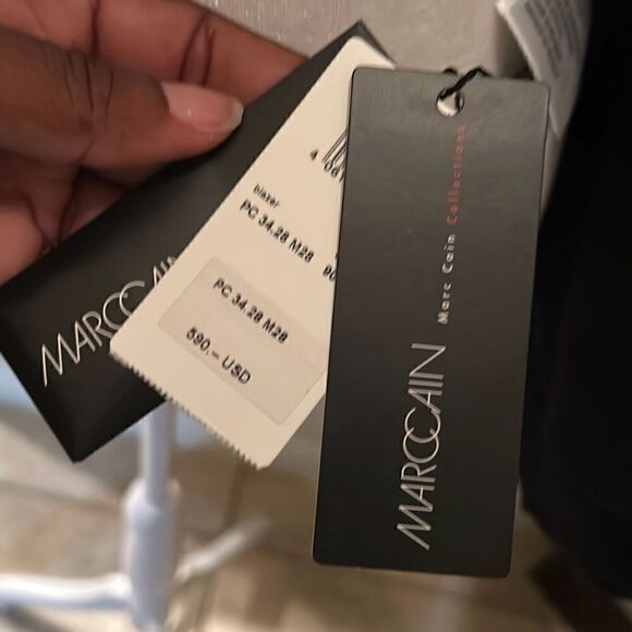 Marc Cain Womens Size N3 Button Up Knit Blazer Coat Black 100% Virgin Wool New - Picture 7 of 11